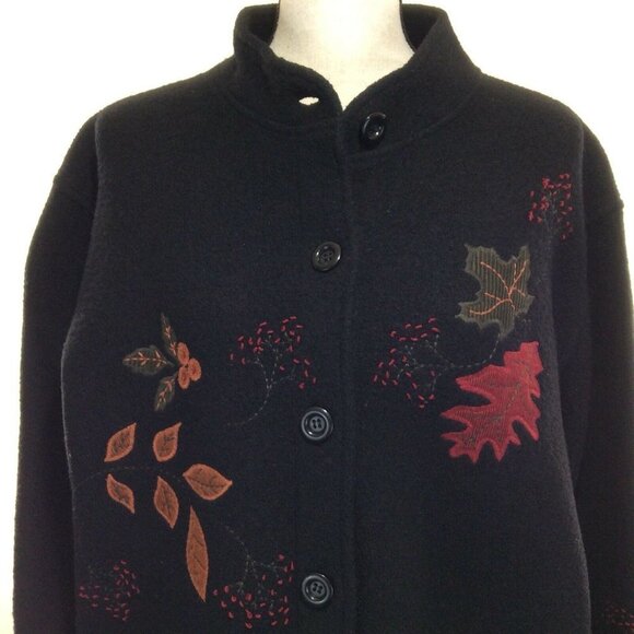 Nordic Design Jackets & Blazers - NORDIC design womens coat sz large black 100% wool
